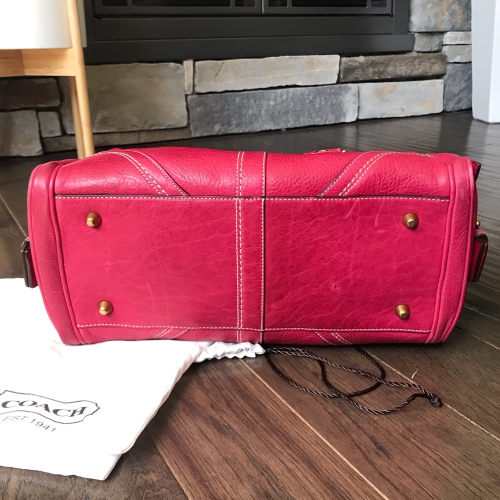 Coach Mia Vintage Leather Shoulder Bag 10048 Y2K 2006, Rare Pink, Braided Strap - Picture 8 of 16